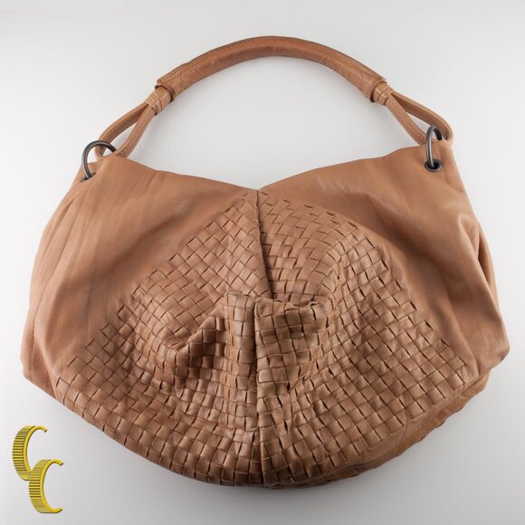 Bottega Veneta Handbags - Bottega Veneta Leather Intrecciato Nappa Aquilone Fortune Cookie Hobo Bag Purse